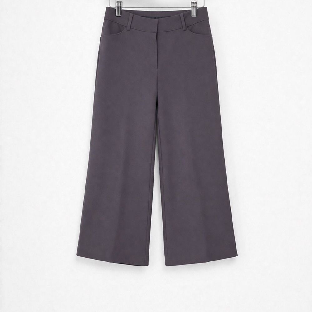 Apostrophe Vanessa Pants Womens 2 Muted Plum Wide Leg Career Trouser Stretch